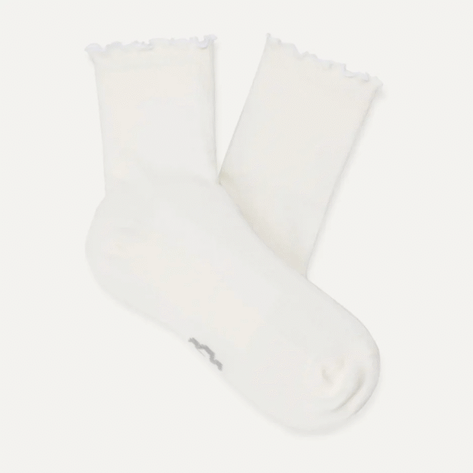 Chaussettes Karsyn à bordure de laitue