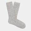 Chaussettes montantes en maille côtelée