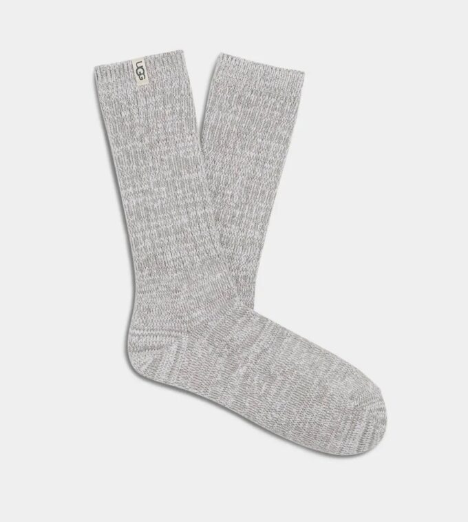 Chaussettes montantes en maille côtelée