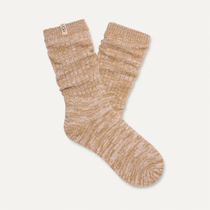 Chaussettes montantes en maille côtelée