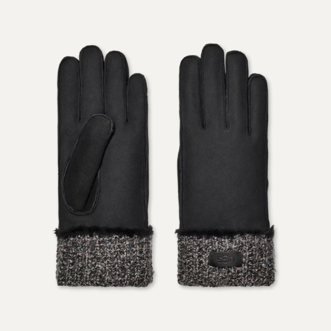 Gants à poignet tricotés en peau de mouton