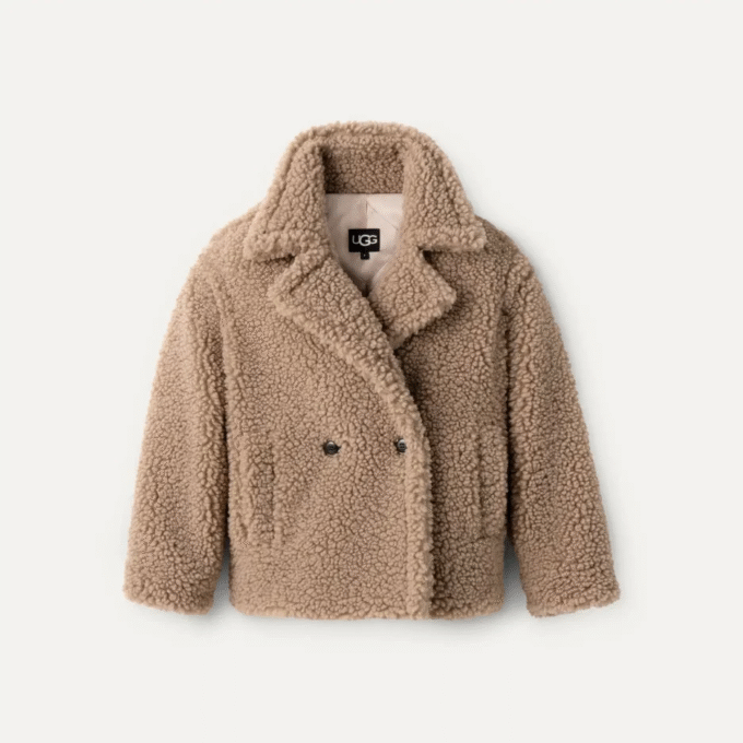 Manteau court en peluche Gertrude