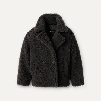 Manteau court en peluche Gertrude