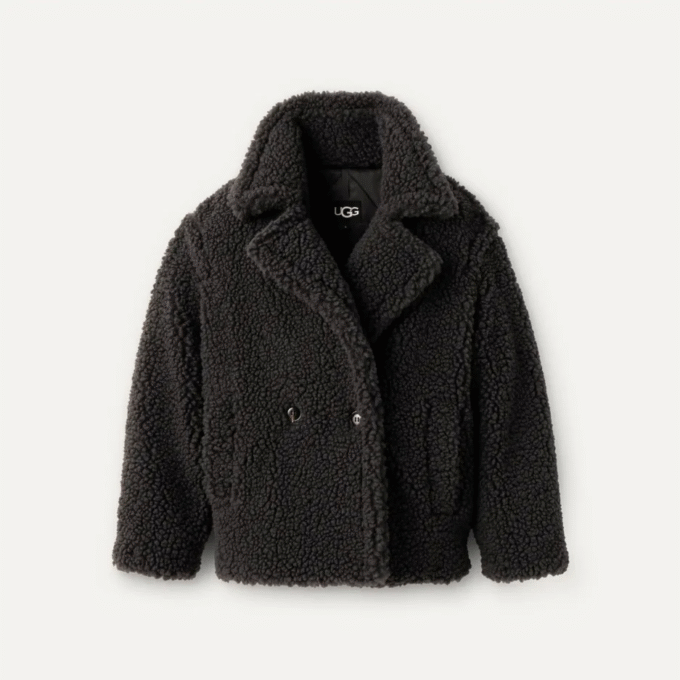 Manteau court en peluche Gertrude