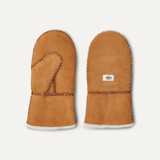 Moufle en peau de mouton avec couture