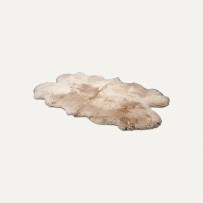 Tapis en peau de mouton Quatro